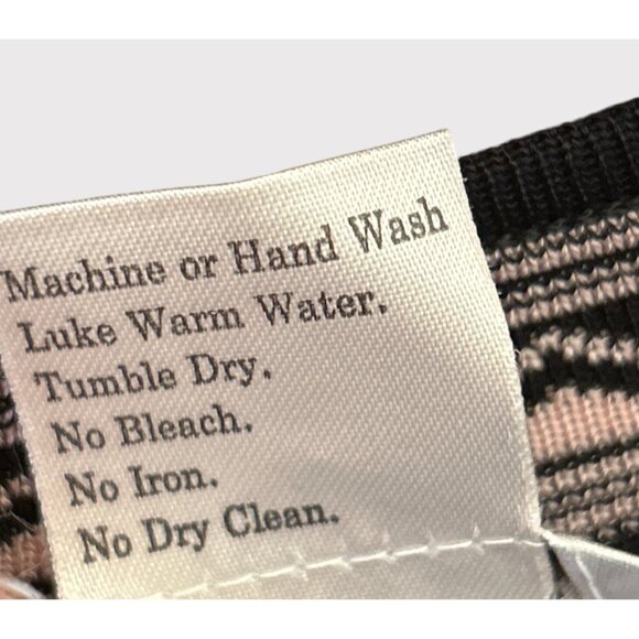 Vintage Misook Black Pink Geometric Trim Button Petite Cardigan SZ M Minimalist - Picture 5 of 6